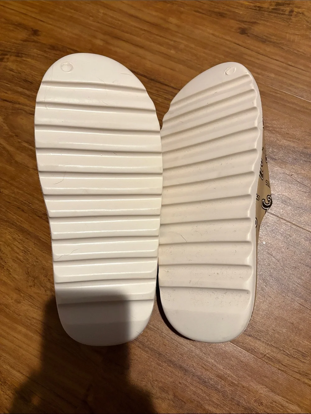 Yeezy Beige Logo Slide Sandals